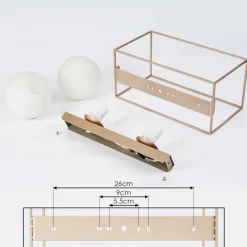 hofstein Plafonnier Finnseter Champagne, 2 lumières