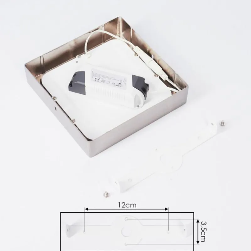 hofstein Plafonnier Finsrud LED Nickel mat, 1 lumière