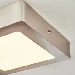 hofstein Plafonnier Finsrud LED Nickel mat, 1 lumière