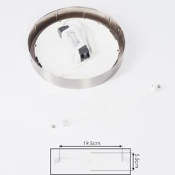 hofstein Plafonnier Finsrud LED Nickel mat, 1 lumière