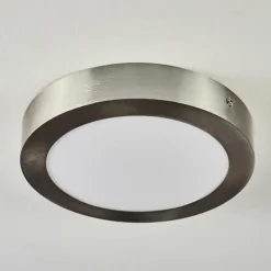 hofstein Plafonnier Finsrud LED Nickel mat, 1 lumière