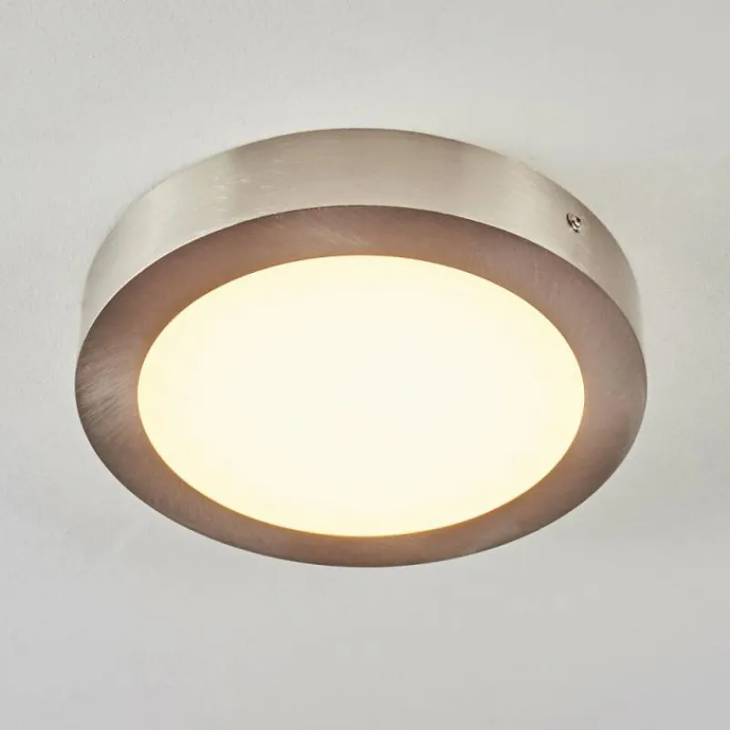 hofstein Plafonnier Finsrud LED Nickel mat, 1 lumière