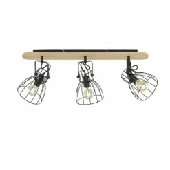 Lampes Vintages & Rétros-Luminaires Fischer & Honsel Plafonnier Fischer & Honsel living Die Noir, 3 lumières