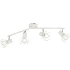 Lampes Vintages & Rétros-Luminaires Fischer & Honsel Plafonnier Fischer & Honsel Ran Blanc, 4 lumières