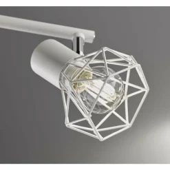 Lampes Vintages & Rétros-Luminaires Fischer & Honsel Plafonnier Fischer & Honsel Ran Blanc, 4 lumières