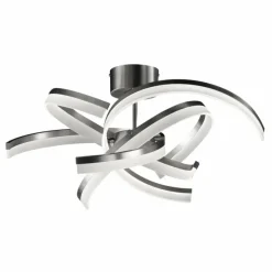 Luminaires Fischer & Honsel Plafonnier Fischer & Honsel Sund TW LED Nickel mat, 4 lumières, Télécommandes* Éclairage Led