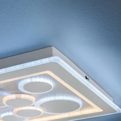 Luminaires Fischer & Honsel Plafonnier Fischer & Honsel Ratio LED Blanc, 1 lumière, Télécommandes* Éclairage Led