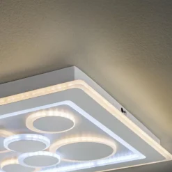 Luminaires Fischer & Honsel Plafonnier Fischer & Honsel Ratio LED Blanc, 1 lumière, Télécommandes* Éclairage Led