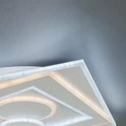 Luminaires Fischer & Honsel Plafonnier Fischer & Honsel Ratio LED Blanc, 1 lumière, Télécommandes* Éclairage Led