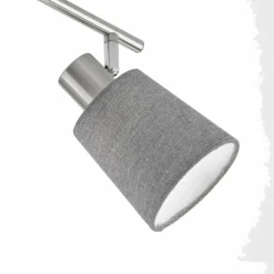 Lampes En Tissu-Luminaires Fischer & Honsel Plafonnier Fischer & Honsel Jeff Nickel mat, 2 lumières