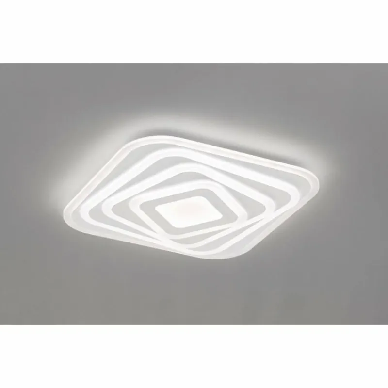 Luminaires Fischer & Honsel Plafonnier Fischer & Honsel Queen LED Blanc, 1 lumière, Télécommandes* Éclairage Led