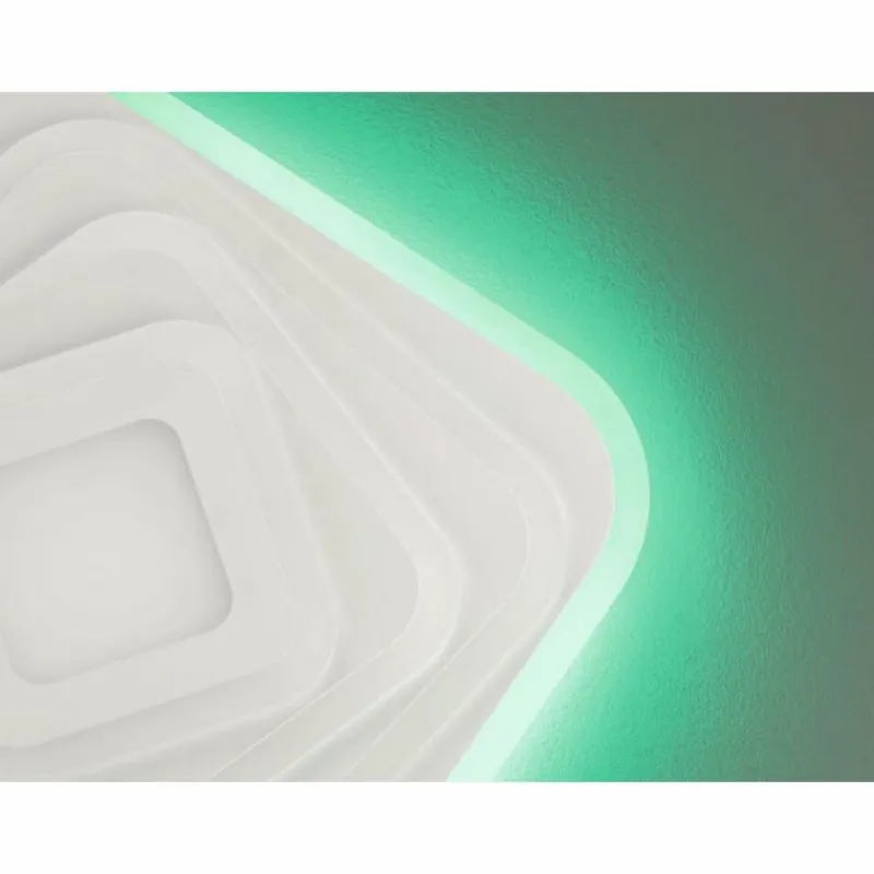 Luminaires Fischer & Honsel Plafonnier Fischer & Honsel Queen LED Blanc, 1 lumière, Télécommandes* Éclairage Led