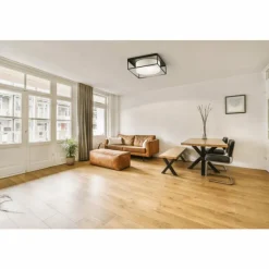 Lampes En Tissu-Luminaires Fischer & Honsel Plafonnier Fischer & Honsel Carre Noir, 3 lumières