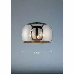 Suspension Verre Fumé-Luminaires Fischer & Honsel Plafonnier Fischer & Honsel Dima Noir, 3 lumières