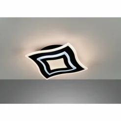 Luminaires Fischer & Honsel Plafonnier Fischer & Honsel Gorden LED Noir, 1 lumière, Télécommandes* Éclairage Led