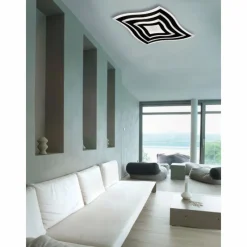 Luminaires Fischer & Honsel Plafonnier Fischer & Honsel Gorden LED Noir, 1 lumière, Télécommandes* Éclairage Led