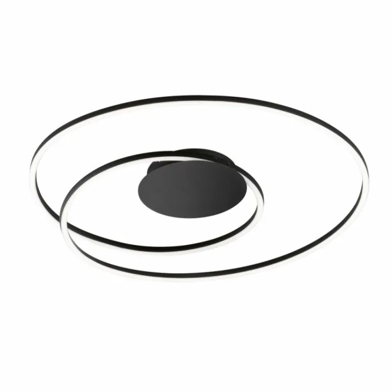 Luminaires Fischer & Honsel Plafonnier Fischer & Honsel Holy LED Noir, 1 lumière, Télécommandes* Éclairage Led