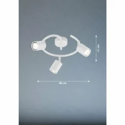 Luminaires Fischer & Honsel Plafonnier Fischer & Honsel Vano Blanc, 3 lumières* Spots Et Projecteurs