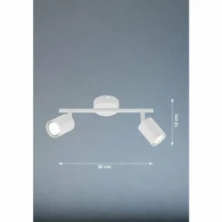 Luminaires Fischer & Honsel Plafonnier Fischer & Honsel Vano Blanc, 2 lumières* Spots Et Projecteurs