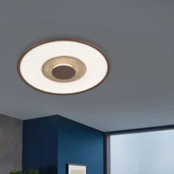 Lampes Dorées-Luminaires Fischer & Honsel Plafonnier Fischer & Honsel Veit LED Or, Rouille, 1 lumière, Télécommandes