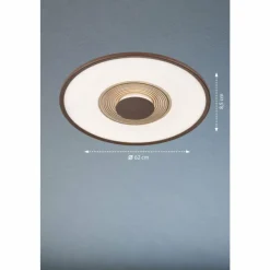 Lampes Dorées-Luminaires Fischer & Honsel Plafonnier Fischer & Honsel Veit LED Or, Rouille, 1 lumière, Télécommandes