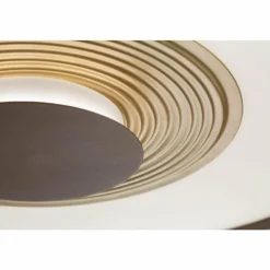 Lampes Dorées-Luminaires Fischer & Honsel Plafonnier Fischer & Honsel Veit LED Or, Rouille, 1 lumière, Télécommandes