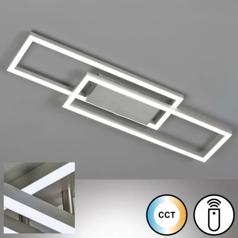 Luminaires Fischer & Honsel Plafonnier Fischer & Honsel Seth LED Aluminium, 1 lumière, Télécommandes* Éclairage Led