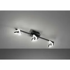 Luminaires Fischer & Honsel Plafonnier Fischer & Honsel Ray LED Noir, 3 lumières* Éclairage Led