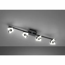 Luminaires Fischer & Honsel Plafonnier Fischer & Honsel Ray LED Noir, 4 lumières* Éclairage Led