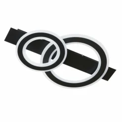 Luminaires Fischer & Honsel Plafonnier Fischer & Honsel Circle LED Noir, 1 lumière, Télécommandes