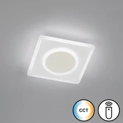 Luminaires Fischer & Honsel Plafonnier Fischer & Honsel Bisi LED Blanc, 1 lumière, Télécommandes