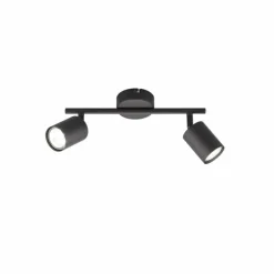 Luminaires Fischer & Honsel Plafonnier Fischer-Honsel Vano Noir, 2 lumières* Plafonniers