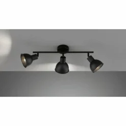 Luminaires Fischer & Honsel Plafonnier Fischer-Honsel Speedy Noir, 3 lumières* Spots Et Projecteurs