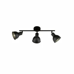 Luminaires Fischer & Honsel Plafonnier Fischer-Honsel Speedy Noir, 3 lumières* Spots Et Projecteurs