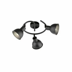 Luminaires Fischer & Honsel Plafonnier Fischer-Honsel Speedy Noir, 3 lumières* Spots Et Projecteurs