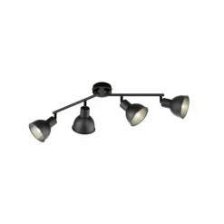 Luminaires Fischer & Honsel Plafonnier Fischer-Honsel Speedy Noir, 4 lumières* Spots Et Projecteurs