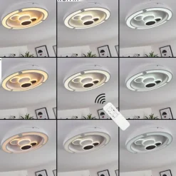 hofstein Plafonnier Fitili LED Blanc, 1 lumière, Télécommandes