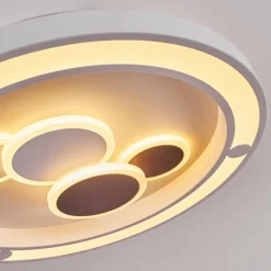 hofstein Plafonnier Fitili LED Blanc, 1 lumière, Télécommandes