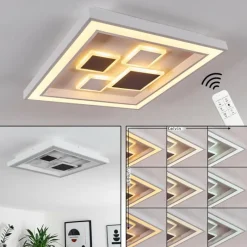 hofstein Plafonnier Fitili LED Blanc, 1 lumière, Télécommandes