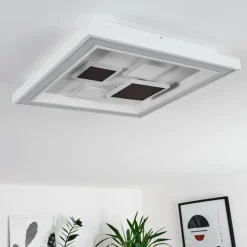 hofstein Plafonnier Fitili LED Blanc, 1 lumière, Télécommandes