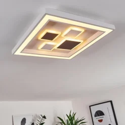 hofstein Plafonnier Fitili LED Blanc, 1 lumière, Télécommandes