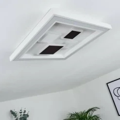 hofstein Plafonnier Fitili LED Noir, Blanc, 1 lumière, Télécommandes, Changeur de couleurs