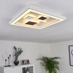 hofstein Plafonnier Fitili LED Noir, Blanc, 1 lumière, Télécommandes, Changeur de couleurs