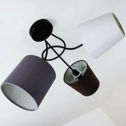 Lampes En Tissu-hofstein Plafonnier FLIN Noir, 3 lumières