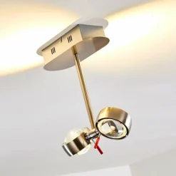 hofstein Plafonnier Florenz LED Nickel mat, 2 lumières