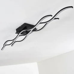 hofstein Plafonnier Flow LED Noir, 2 lumières