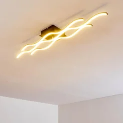 hofstein Plafonnier Flow LED Noir, 2 lumières