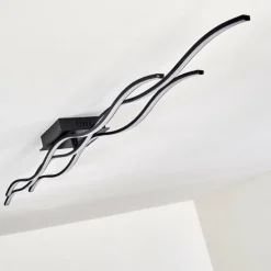 hofstein Plafonnier Flow LED Noir, 3 lumières* Éclairage Led