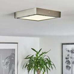 hofstein Plafonnier Fnsrud LED Nickel mat, 1 lumière