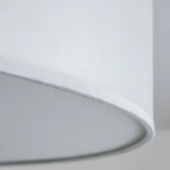 Lampes En Tissu-hofstein Plafonnier Foggia Blanc, 3 lumières